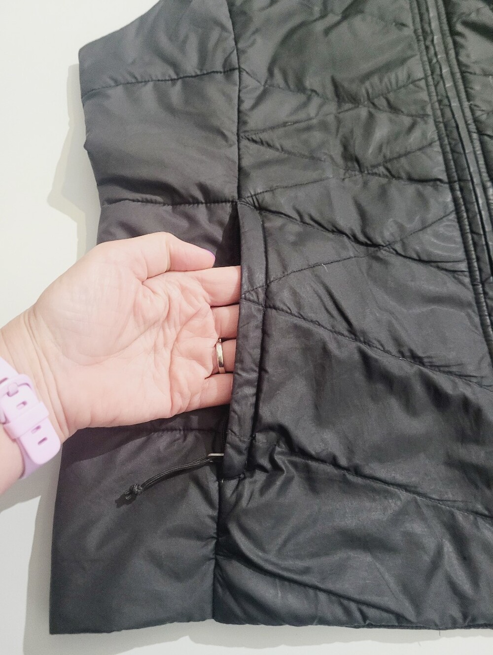 The North Face 550 Fill Goose Down Puffer Vest Women's Medium Black Full Zip - Picture 14 of 15